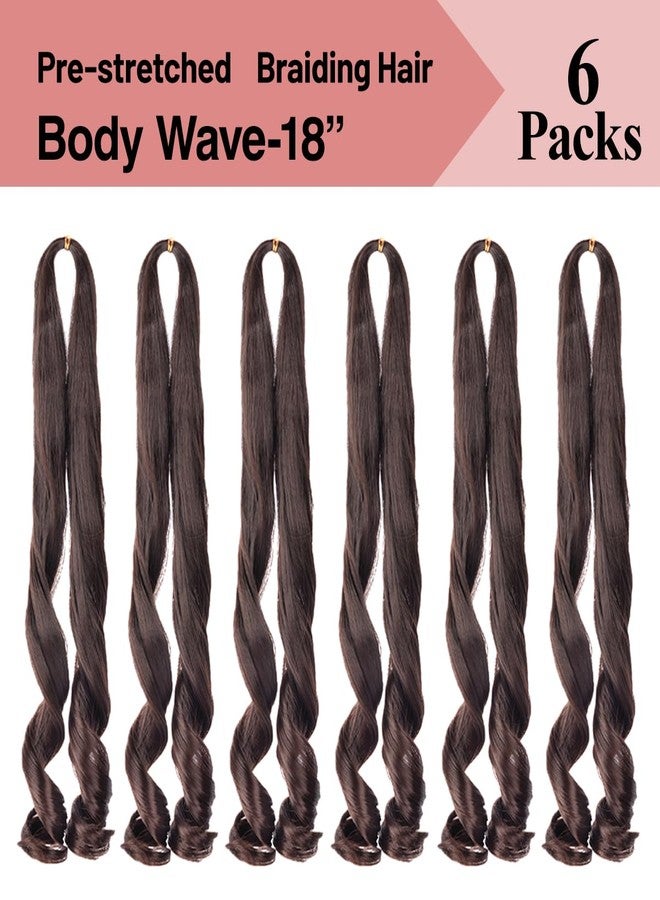 Luoyudu French Curl Braiding Hair 18 Inch Soft Bouncy Braiding Hair Pre Stretched Loose Wave 90g/pack Yaki Crochet Hair for Black Women Hair Extensions for Braids (18 inch 6 packs, 4#) - Image 4